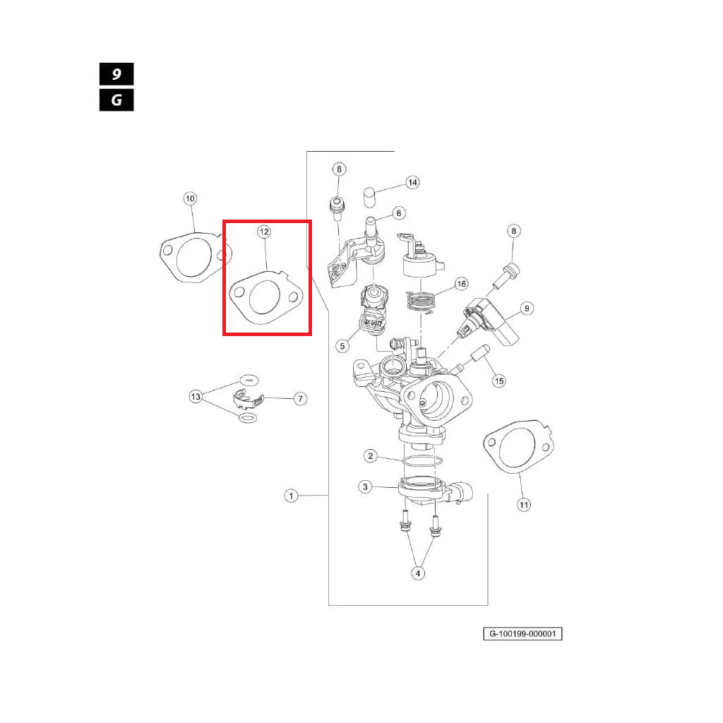 GASKET, INSULATOR TO T-BODY, KOHLER